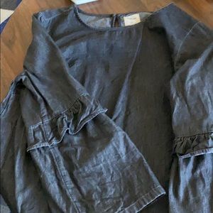Gap bell sleeve denim shirt